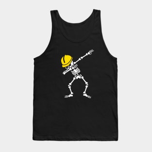 Dab skeleton dabbing construction worker  engineer Tank Top